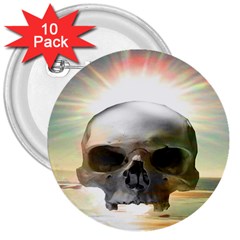 Skull Sunset 3  Buttons (10 Pack)  by icarusismartdesigns