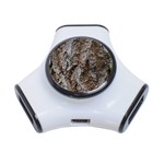 DOUGLAS FIR BARK 3-Port USB Hub Front