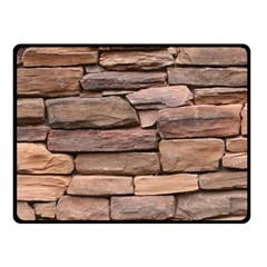 Stone Wall Brown Fleece Blanket (small) by trendistuff