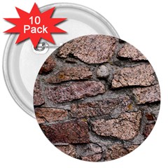 Cemented Rocks 3  Buttons (10 Pack)  by trendistuff
