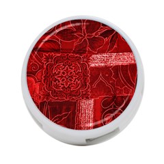 Red Patchwork 4-port Usb Hub (one Side) by trendistuff