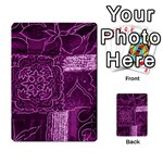 MAGENTA PATCHWORK Multi-purpose Cards (Rectangle)  Back 50