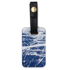 Blue And White Art Luggage Tags (one Side)  by trendistuff