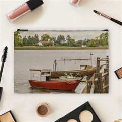 Santa Lucia River In Montevideo Uruguay Cosmetic Bag (large)  by dflcprints