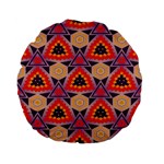 Triangles honeycombs and other shapes pattern 	Standard 15  Premium Flano Round Cushion Front