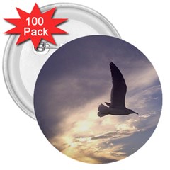 Fly Seagull 3  Buttons (100 Pack)  by Jamboo