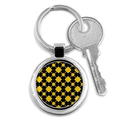 Connected Rhombus Pattern			key Chain (round) by LalyLauraFLM