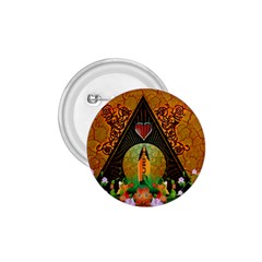 Surfing, Surfboard With Flowers And Floral Elements 1 75  Buttons by FantasyWorld7