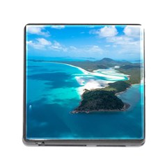 Whitehaven Beach 2 Memory Card Reader (square) by trendistuff