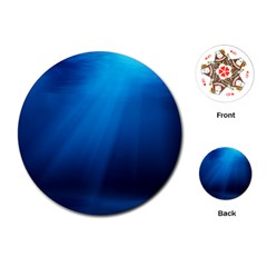 Underwater Sunlight Playing Cards (round)  by trendistuff