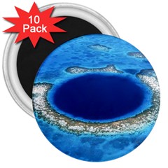 Great Blue Hole 2 3  Magnets (10 Pack)  by trendistuff