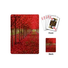Avenue Of Trees Playing Cards (mini)  by trendistuff