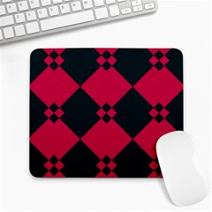 Black Pink Shapes Pattern			large Mousepad by LalyLauraFLM