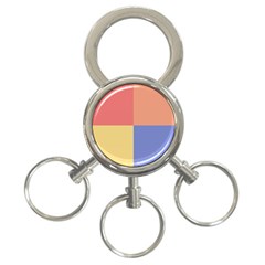 4 Squares			3-ring Key Chain by LalyLauraFLM