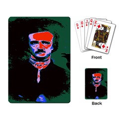 Edgar Allan Poe Pop Art  Playing Card by icarusismartdesigns
