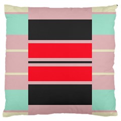 Rectangles In Retro Colors  	large Flano Cushion Case (two Sides) by LalyLauraFLM
