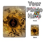 Decorative Clef On A Round Button With Flowers And Bubbles Multi-purpose Cards (Rectangle)  Back 42