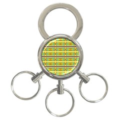 Circles And Stripes Pattern       			3-ring Key Chain by LalyLauraFLM