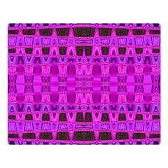 Bright Pink Black Geometric Pattern Double Sided Flano Blanket (large)  by BrightVibesDesign