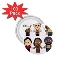 The Walking Dead   Main Characters Chibi   Amc Walking Dead   Manga Dead 1 75  Buttons (100 Pack)  by PTsImaginarium