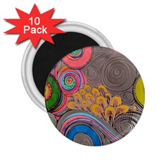 Rainbow Passion 2 25  Magnets (10 Pack)  by SugaPlumsEmporium
