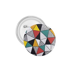 Colorful Geometric Triangles Pattern  1 75  Buttons by TastefulDesigns