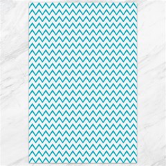 Blue White Chevron Canvas 24  X 36  by yoursparklingshop