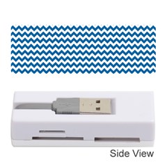Dark Blue White Chevron  Memory Card Reader (stick)  by yoursparklingshop
