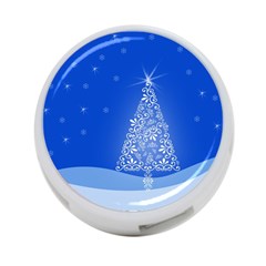 Blue White Christmas Tree 4-port Usb Hub (one Side) by yoursparklingshop
