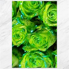 Festive Green Glitter Roses Valentine Love  Canvas 24  X 36  by yoursparklingshop