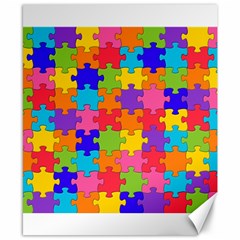 Funny Colorful Jigsaw Puzzle Canvas 8  X 10  by yoursparklingshop