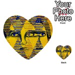 Conundrum II, Abstract Golden & Sapphire Goddess Multi-purpose Cards (Heart)  Front 1