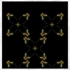 Festive Black Golden Lights  Canvas 12  X 12   by yoursparklingshop