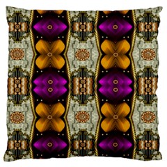 Contemplative Floral And Pearls  Large Flano Cushion Case (one Side) by pepitasart