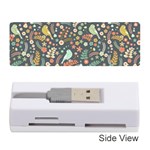 Vintage Flowers And Birds Pattern Memory Card Reader (Stick)  Front