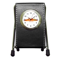 Barcelona City Art Pen Holder Desk Clocks by hqphoto