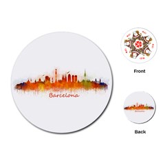 Barcelona City Art Playing Cards (round)  by hqphoto