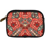 Petals in Pale Rose, Bold Flower Design Digital Camera Leather Case Front