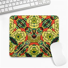 Petals, Retro Yellow, Bold Flower Design Large Mousepad by Zandiepants