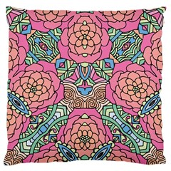 Petals, Carnival, Bold Flower Design Large Flano Cushion Case (one Side) by Zandiepants