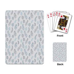 Whimsical Feather Pattern Dusk Blue Playing Cards Single Design by Zandiepants
