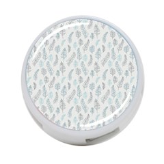 Whimsical Feather Pattern Dusk Blue 4-port Usb Hub (one Side) by Zandiepants