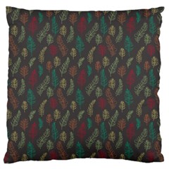 Whimsical Feather Pattern, Autumn Colors, Standard Flano Cushion Case (one Side) by Zandiepants