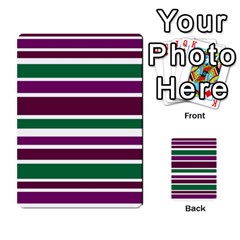 Purple Green Stripes Multi-purpose Cards (rectangle)  by BrightVibesDesign