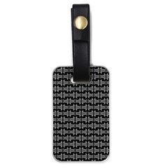 Black White Tiki Pattern Luggage Tags (one Side)  by BrightVibesDesign