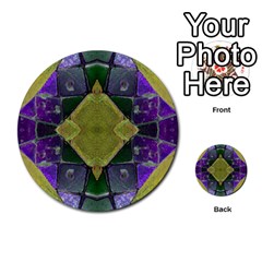 Purple Yellow Stone Abstract Multi-purpose Cards (round)  by BrightVibesDesign
