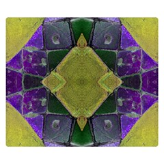 Purple Yellow Stone Abstract Double Sided Flano Blanket (small)  by BrightVibesDesign