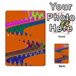 Colorful Wave Orange Abstract Multi-purpose Cards (Rectangle)  Back 30