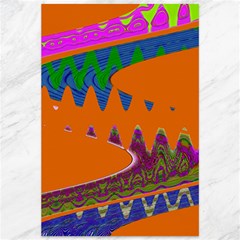 Colorful Wave Orange Abstract Canvas 12  X 18   by BrightVibesDesign