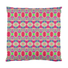 Pretty Pink Shapes Pattern Standard Cushion Case (one Side) by BrightVibesDesign